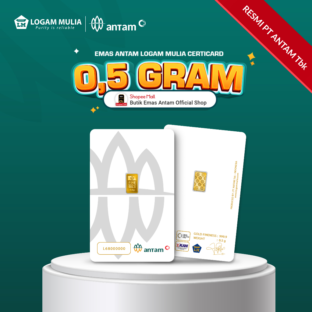 Emas Antam 0.5 Gram